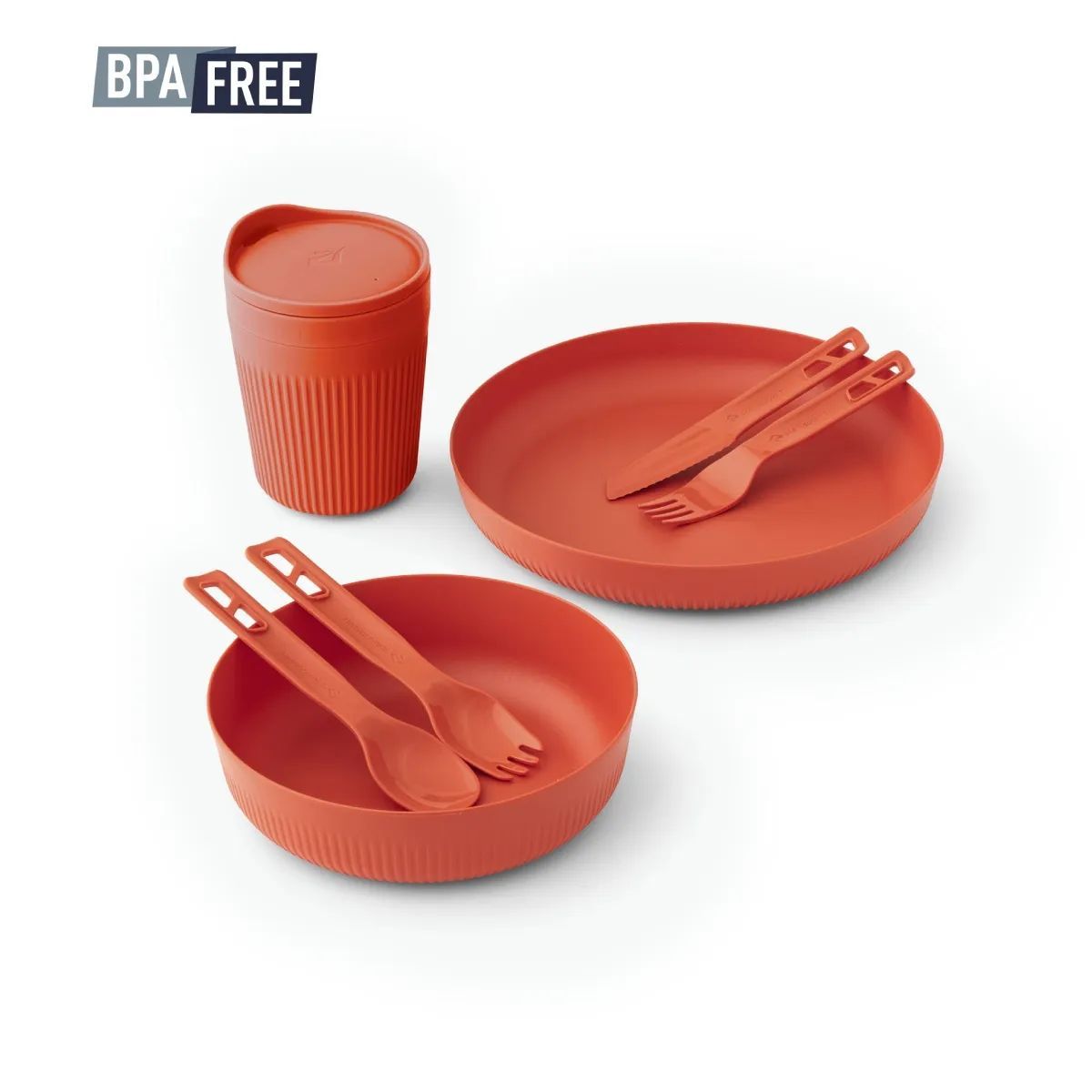Pack 3 Cocina campamento Olla Termo Plato bowl cubiertos vaso